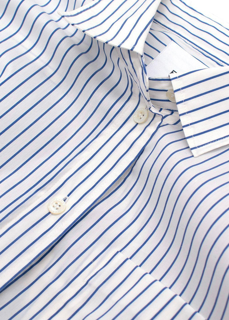Frame Blue and White Pinstripe Shirt