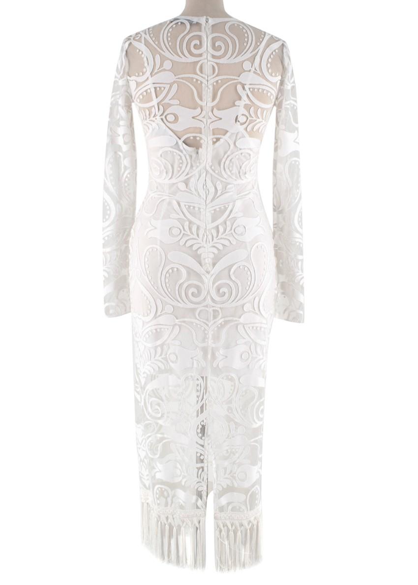 Alice McCall Tattoo Lady White Lace Long Sleeve Dress