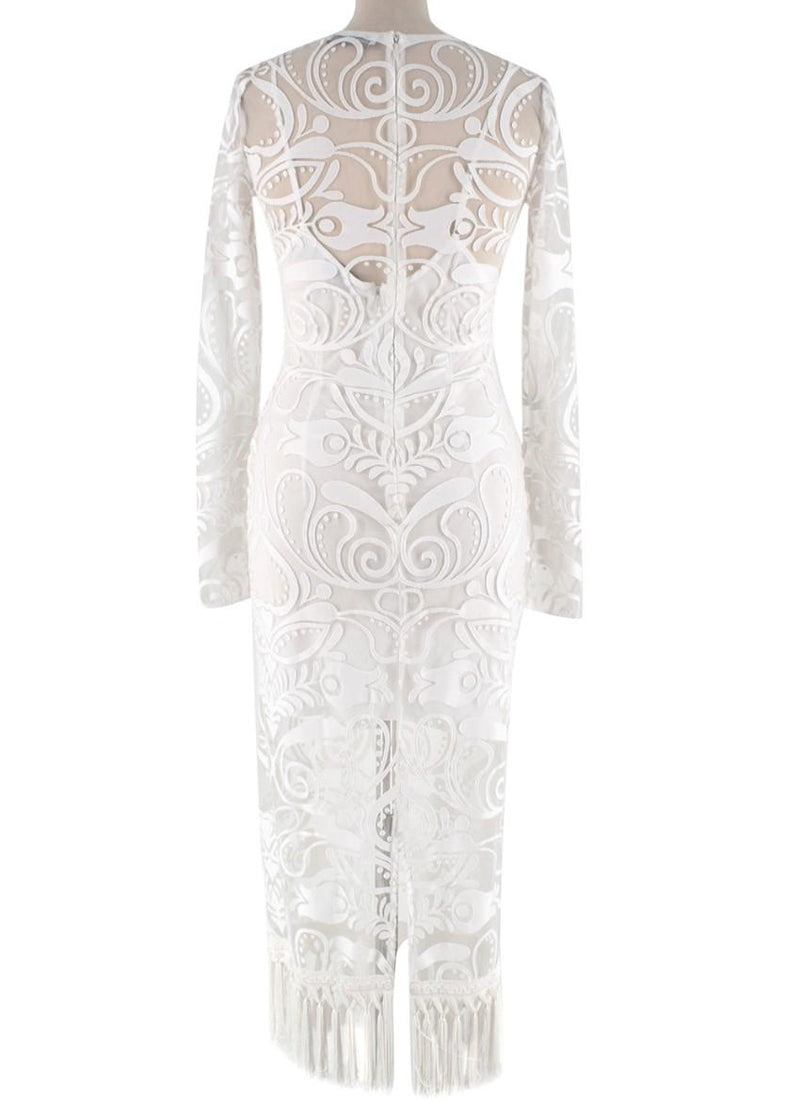 Alice McCall Tattoo Lady White Lace Long Sleeve Dress