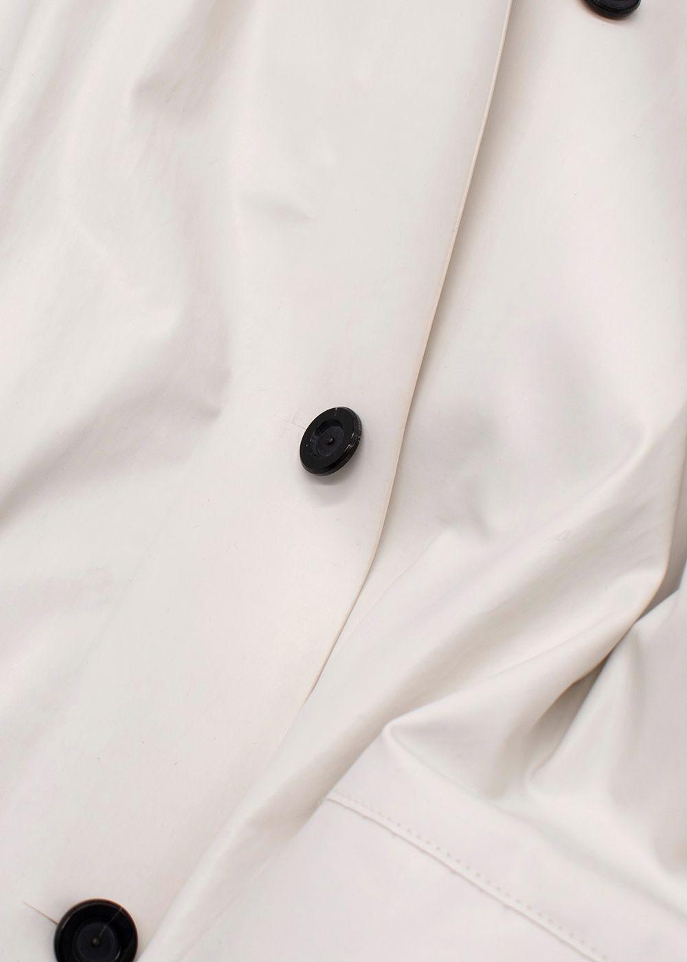 Pause KASSL Edition White Single Breasted Trench Coat
