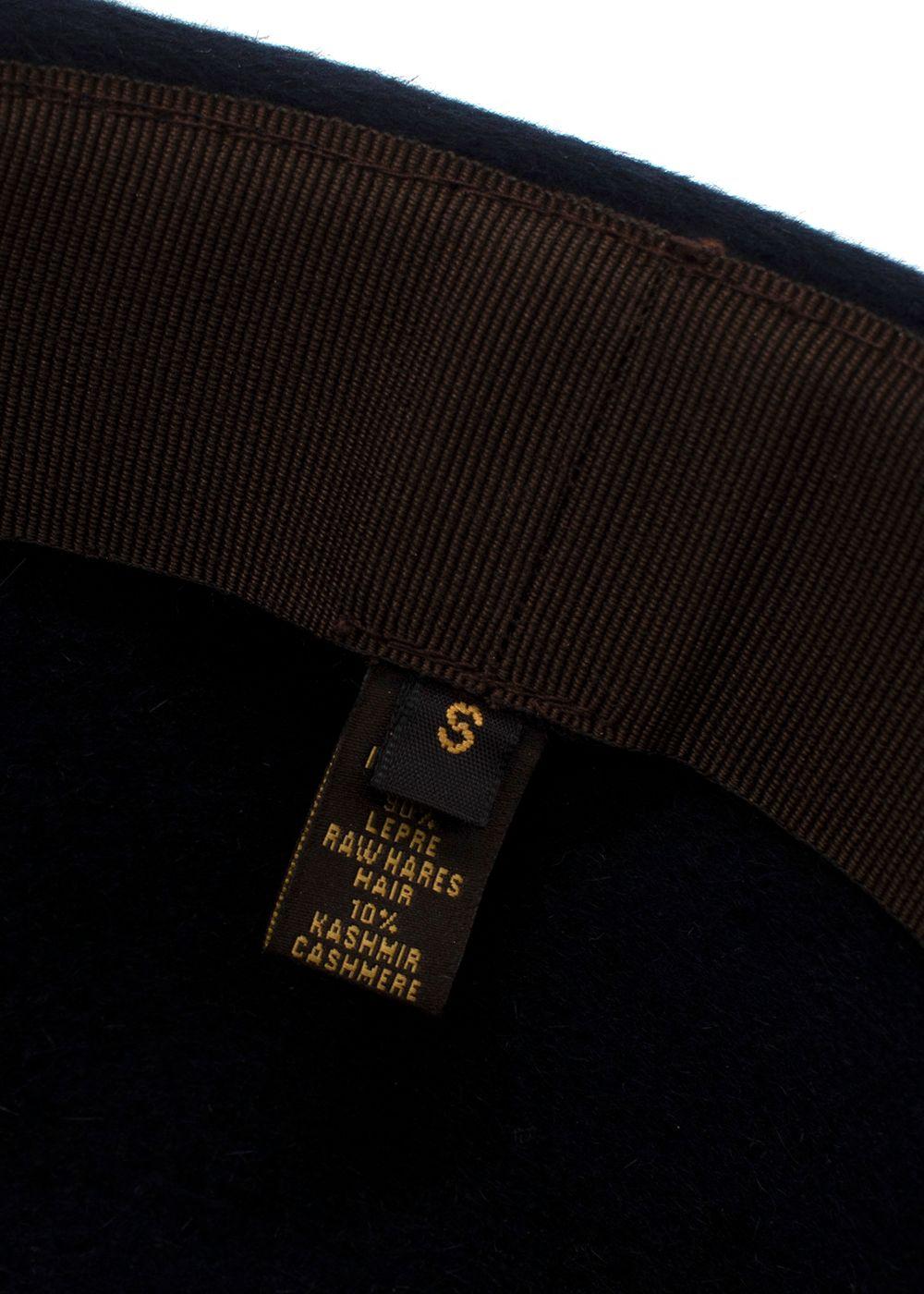 Loro Piana Navy Hares Hair Blend Ferdora