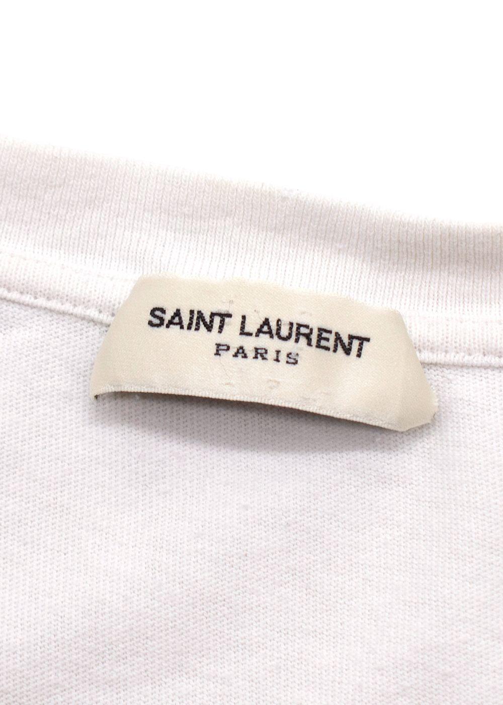 Saint Laurent White Flag League Tee