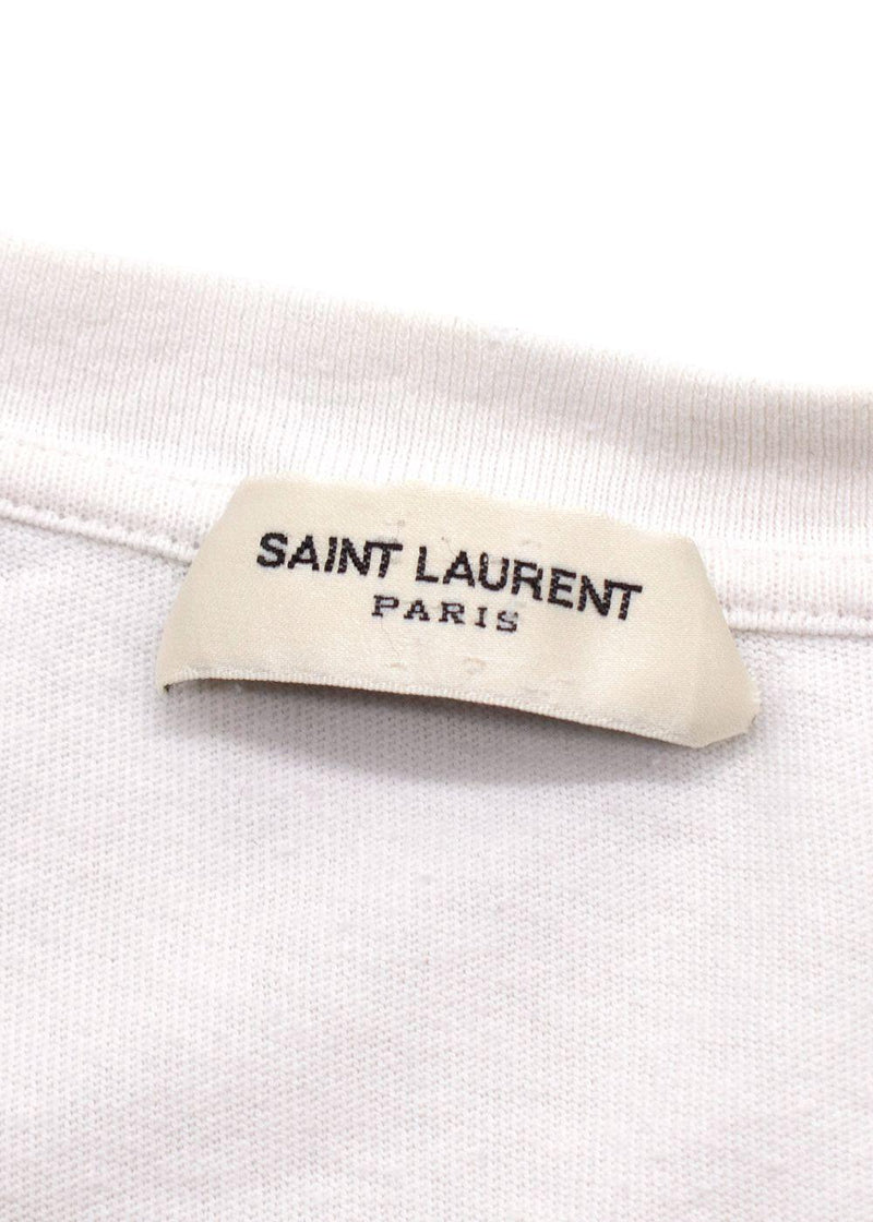 Saint Laurent White Flag League Tee