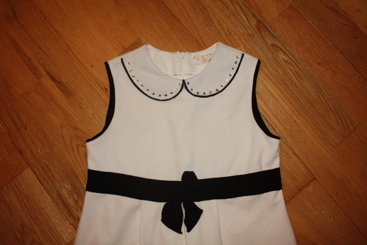 Monnalisa Chic Girl's White Embellished Dress