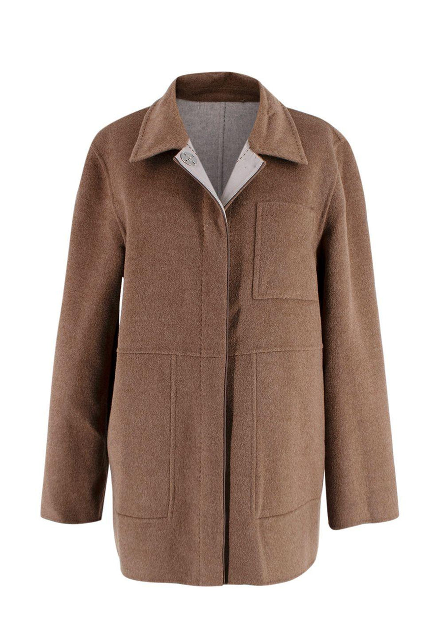 Lafayette 148 Brown Double-face Wool Jacket