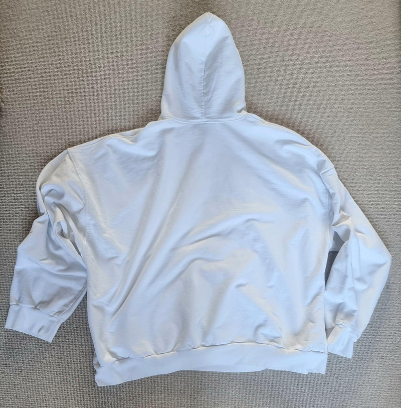 Balenciaga White Cotton Hoodie