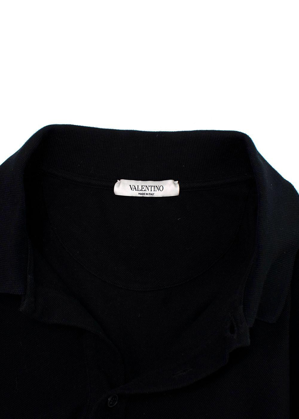 Valentino Black Logo Polo T-Shirt