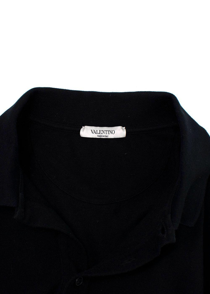 Valentino Black Logo Polo T-Shirt