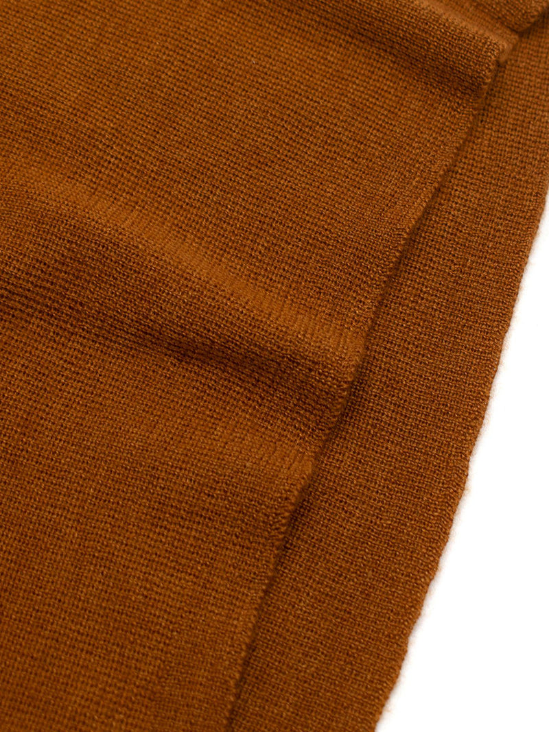 Prada Rust Silk And Cashmere Blend Top And Cardigan Set