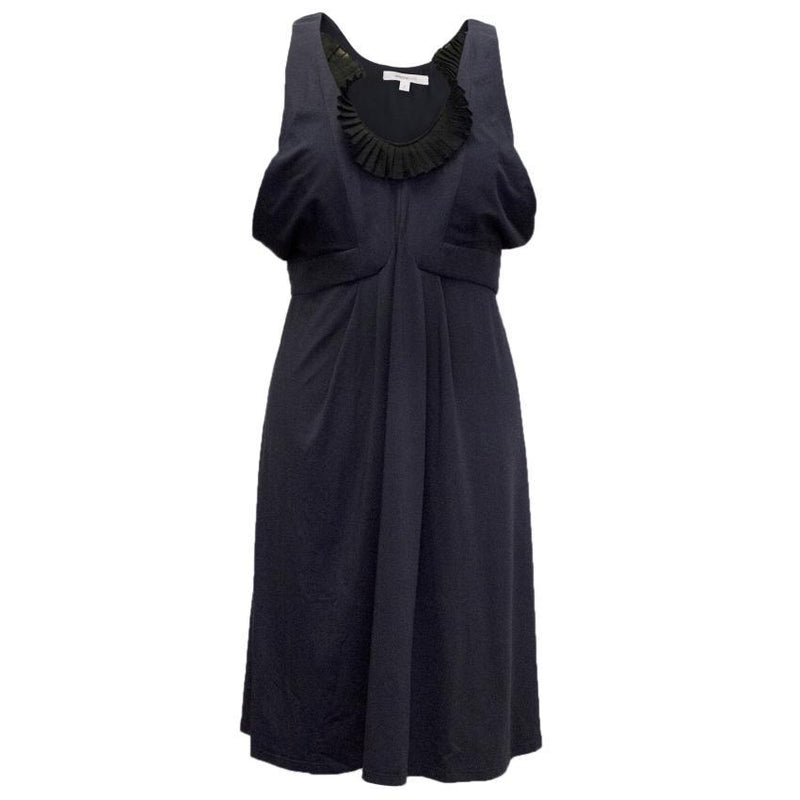Vanessa Bruno Navy Dress with Black Frill