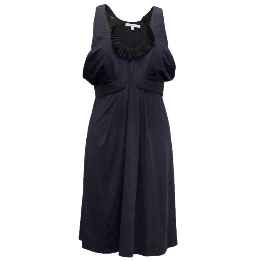 Vanessa Bruno Navy Dress with Black Frill