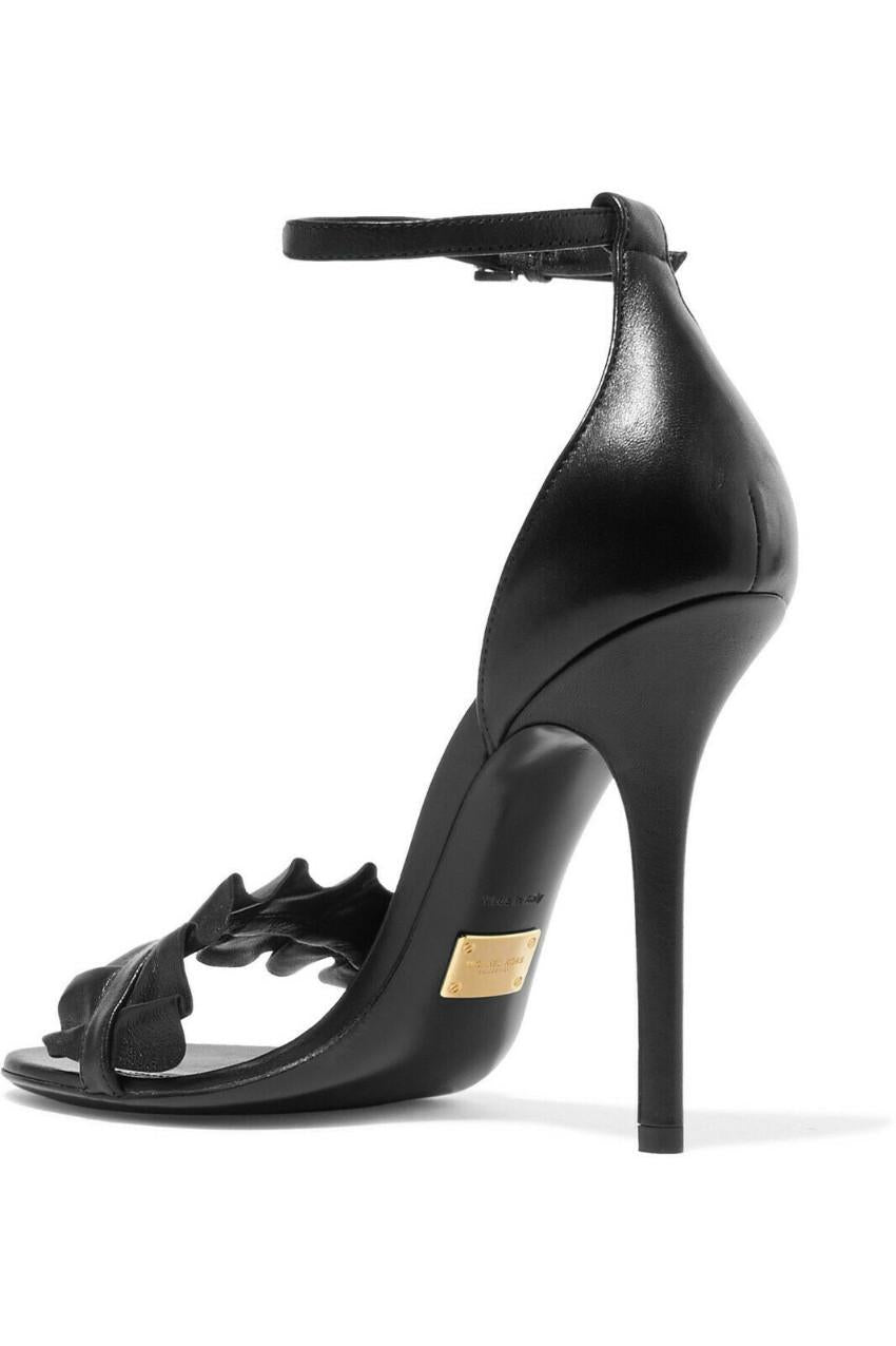 Michael Kors Collection black leather Priscilla ankle strap sandals