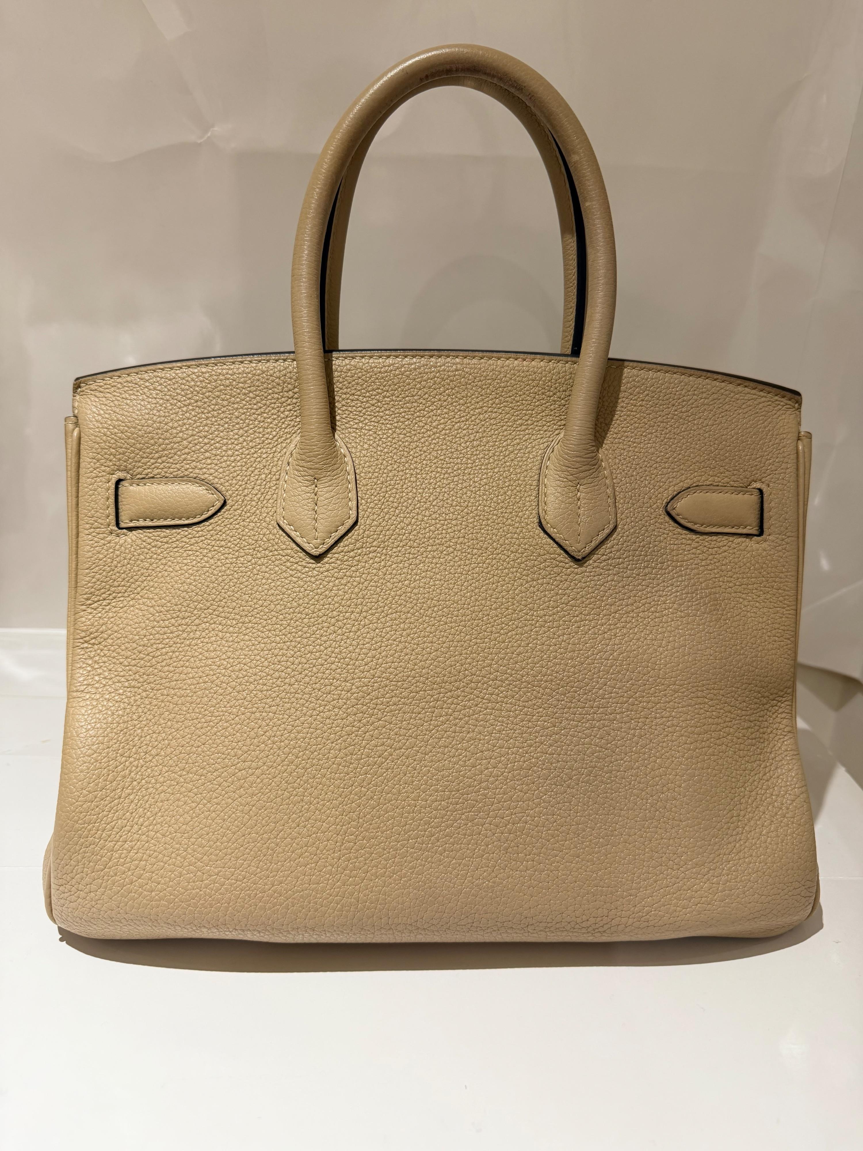 Hermes Trench Togo Leather Birkin 30 Bag