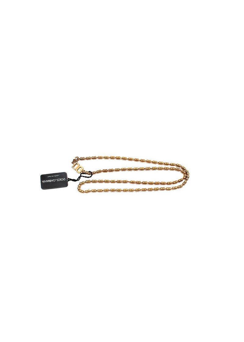 gold tone DG chain necklace