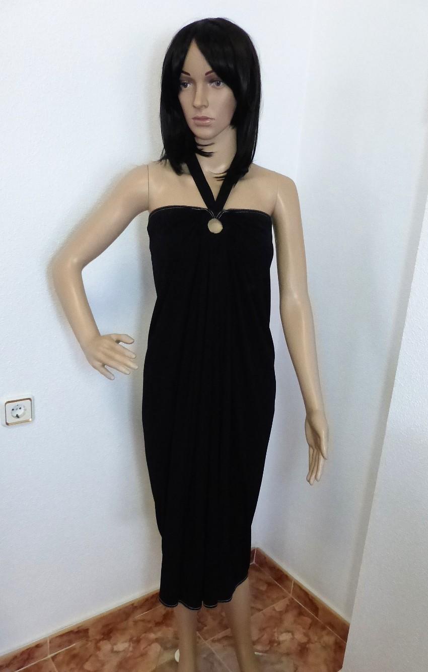 Hermes Black O-Ring Halterneck Evening Dress