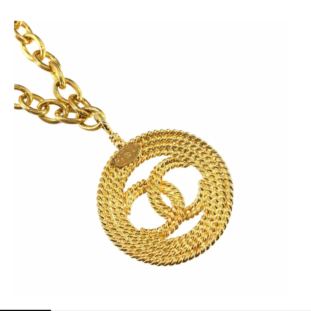 Chanel Coco Gold Metal CC Necklace