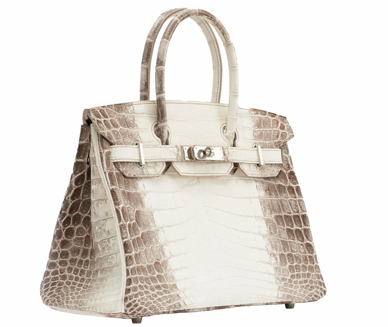 30 cm Crocodile Niloticus Matte Himalaya Birkin Palladium Hardware
