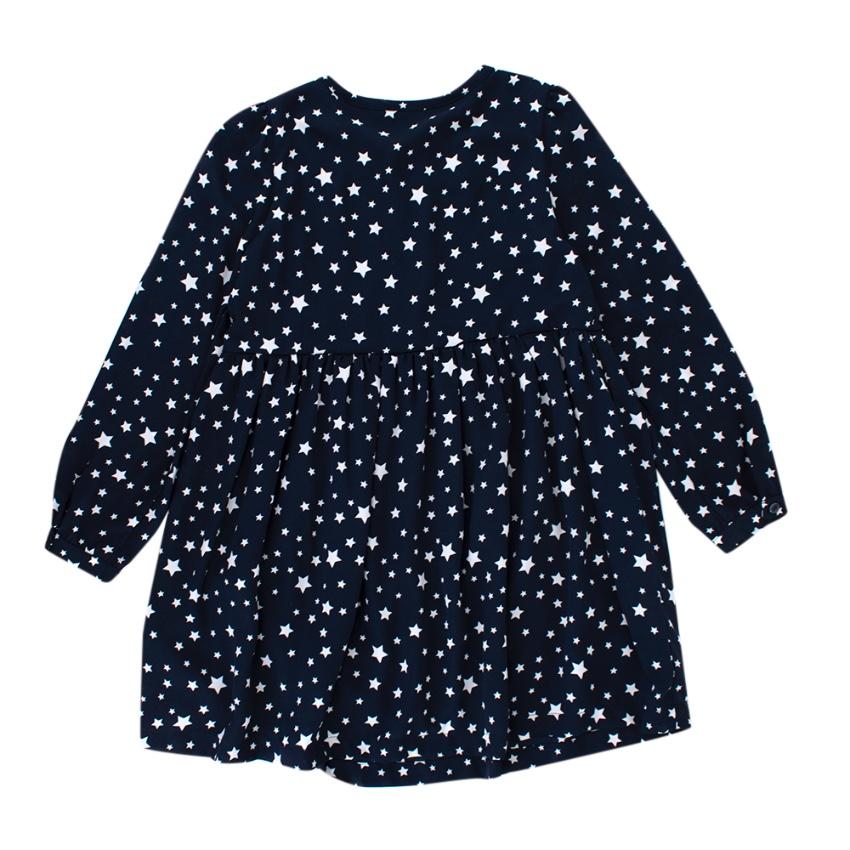 Pinko Navy Star Print Long Sleeve Dress