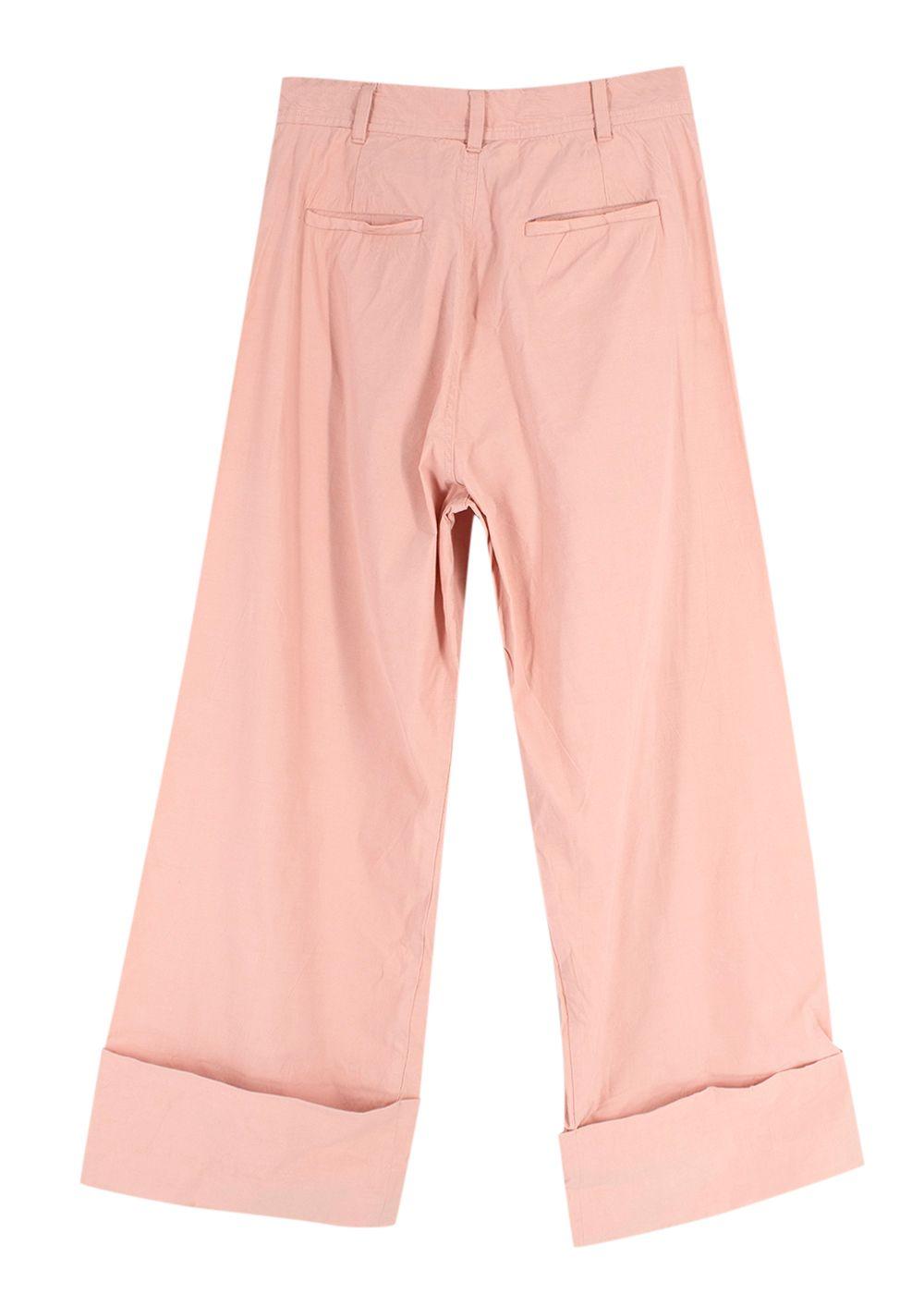 Sea New York Pink Cargo Linen Blend Trousers