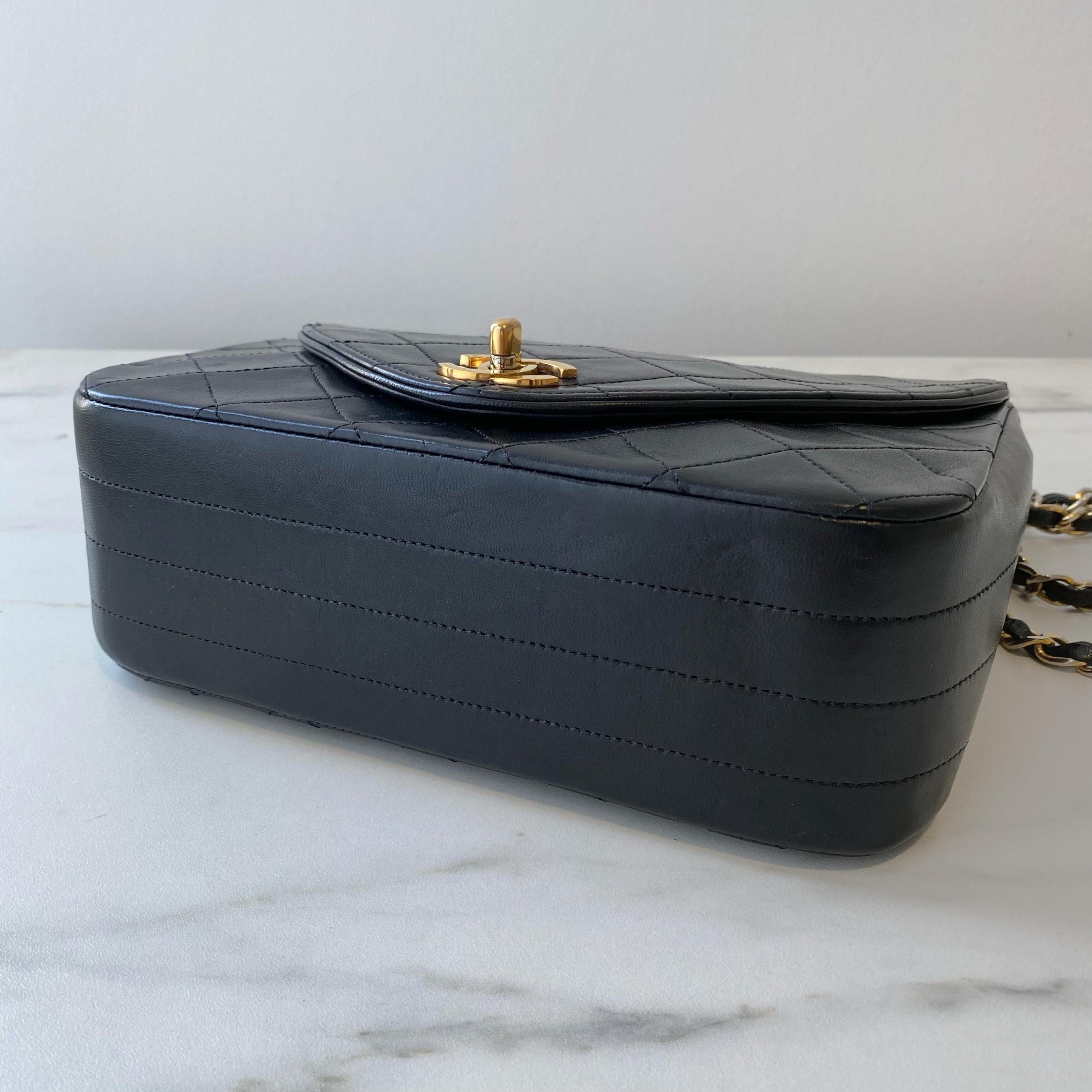 Vintage Lambskin Shoulder Bag with 24kt GPHW