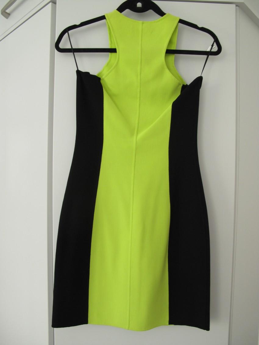 Michael Kors Collection Black & Neon Zip Front Dress