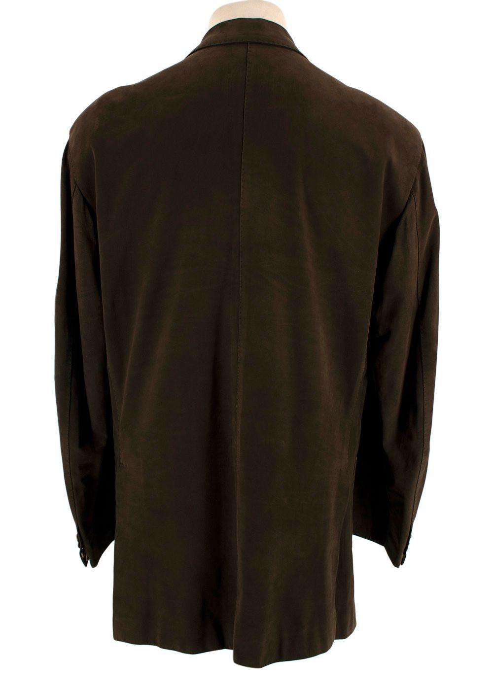Franck Namani Dark Brown Suede Tailored Jacket