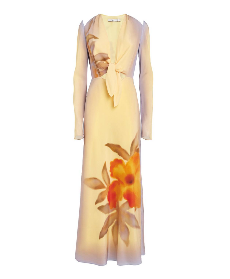 SIR. Metallic Silk Sorrento Maxi Dress