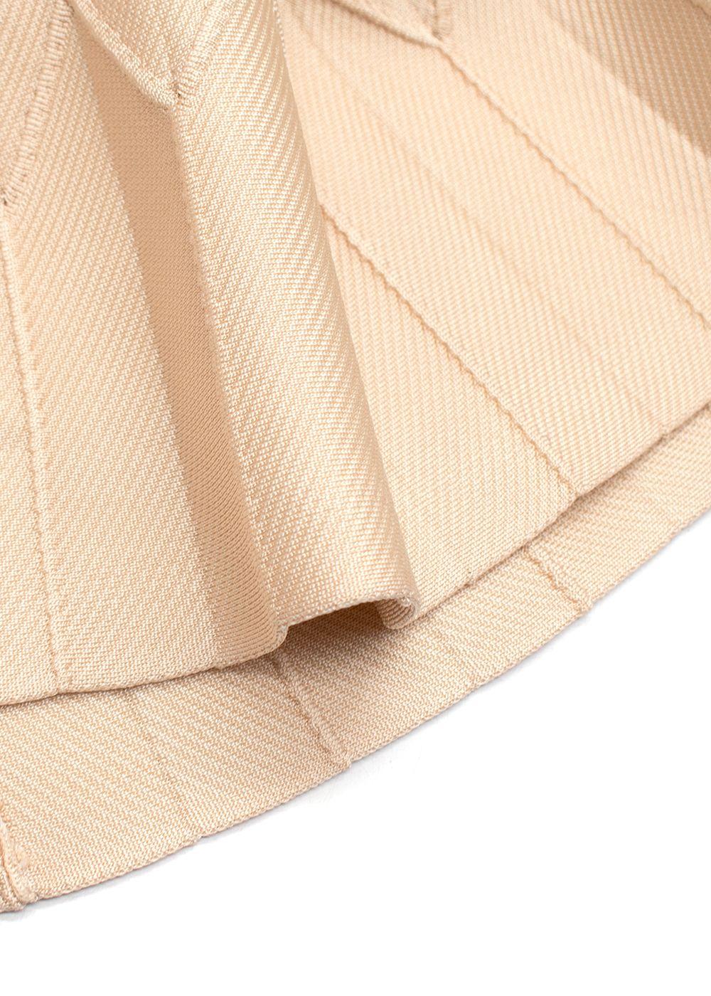 Sandro Neutral Beige Texturiertes Jacquard-kleid Dress