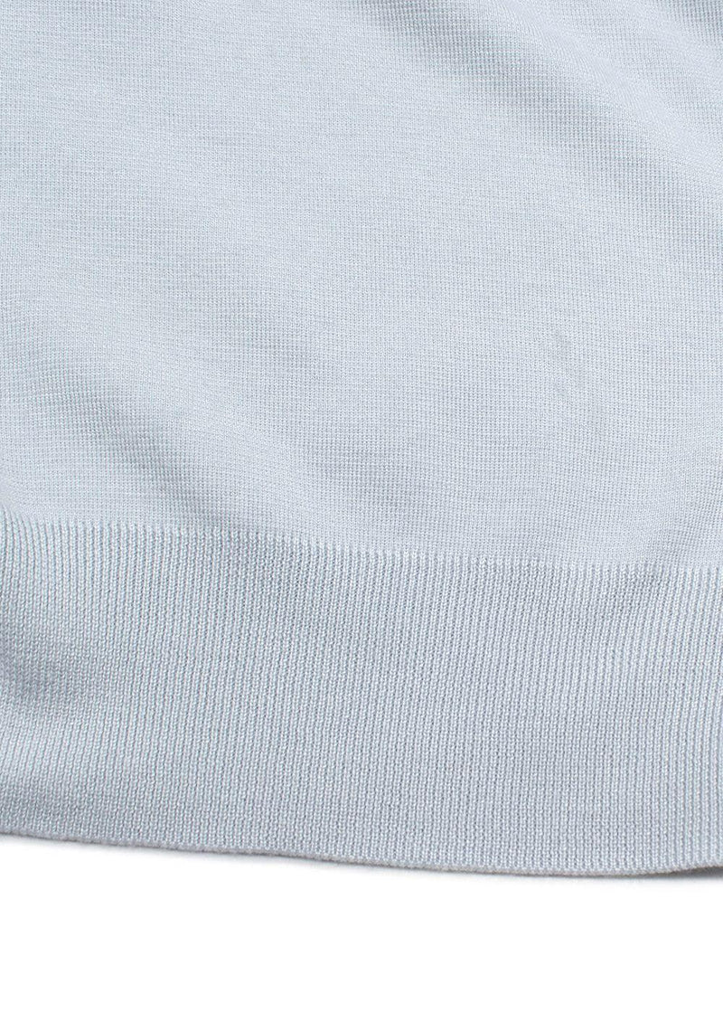 Hermès Pale Blue Silk and Cashmere Blend Knit Sweater