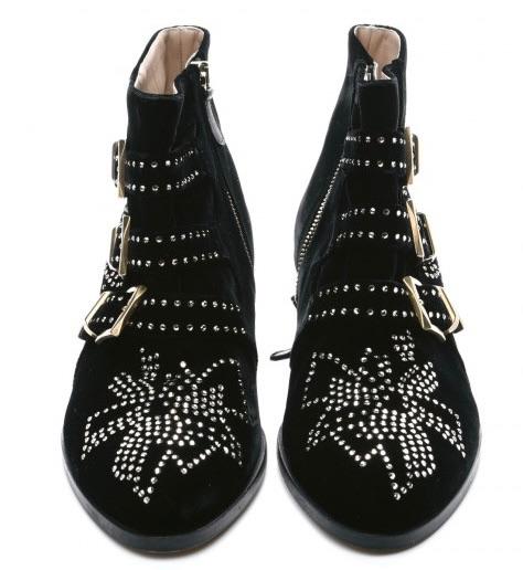 Chloe Black Studded Susanna Boots