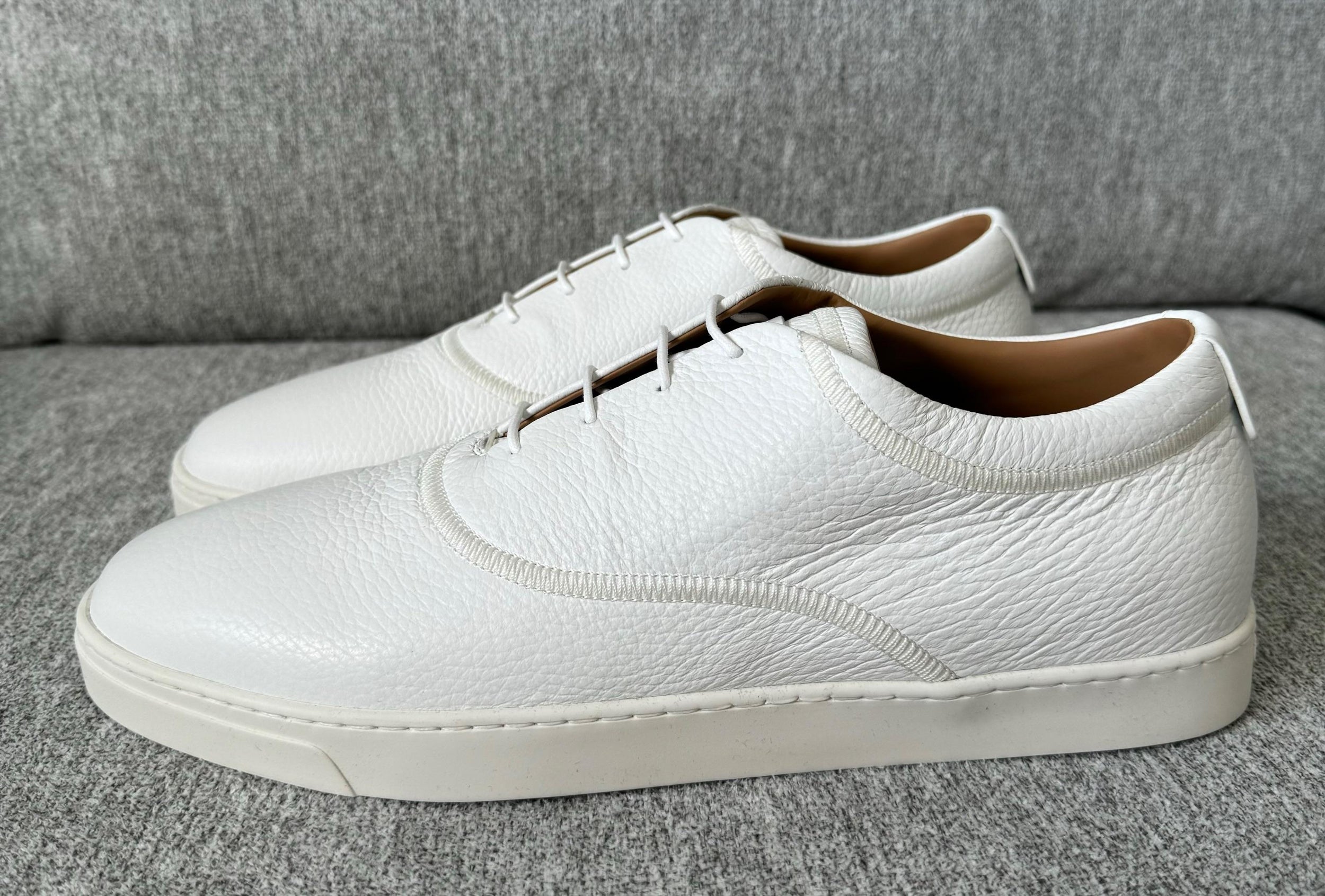 Giorgio Armani White Leather Sneakers