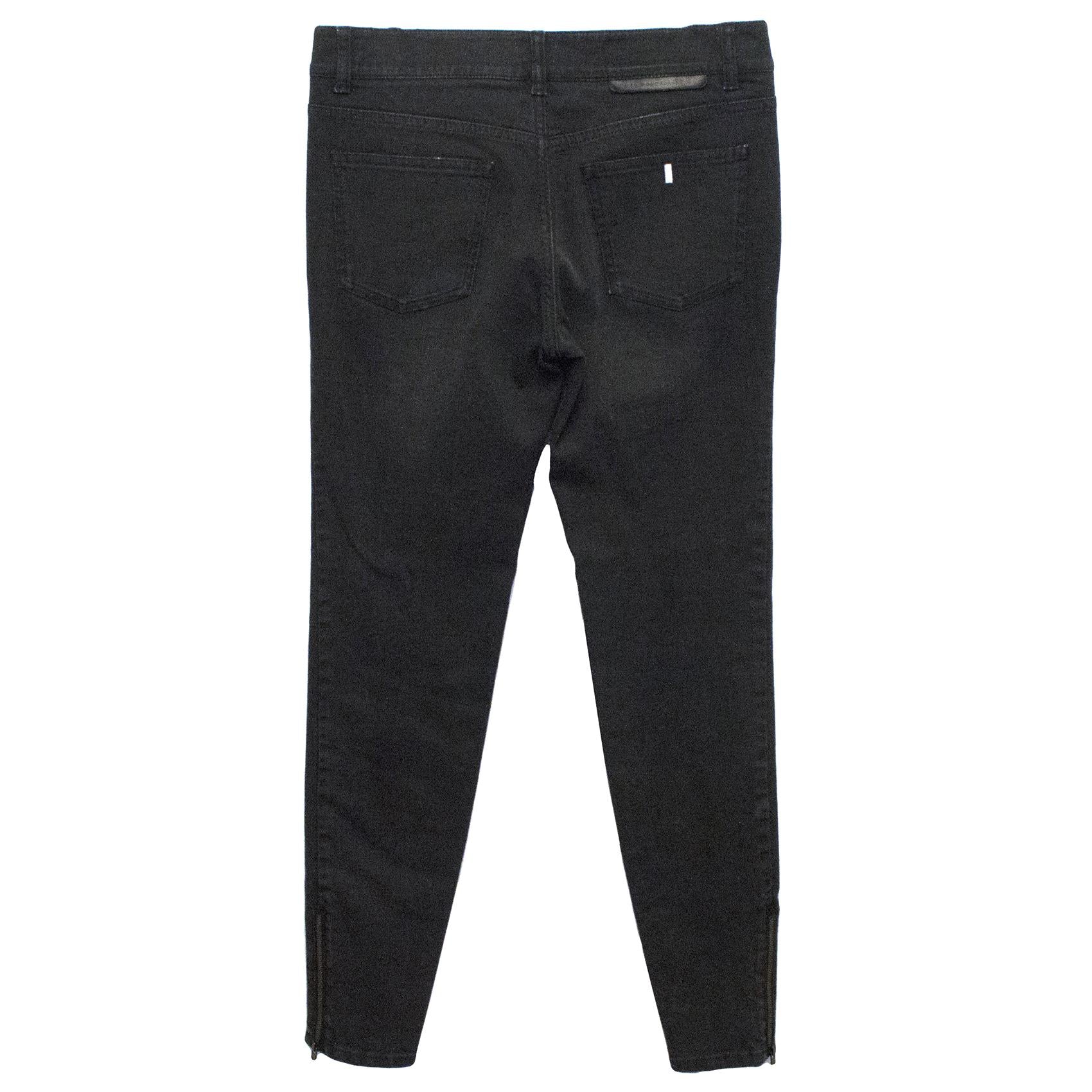 Stella McCartney Grey/Black Jeans With Star Embellishment