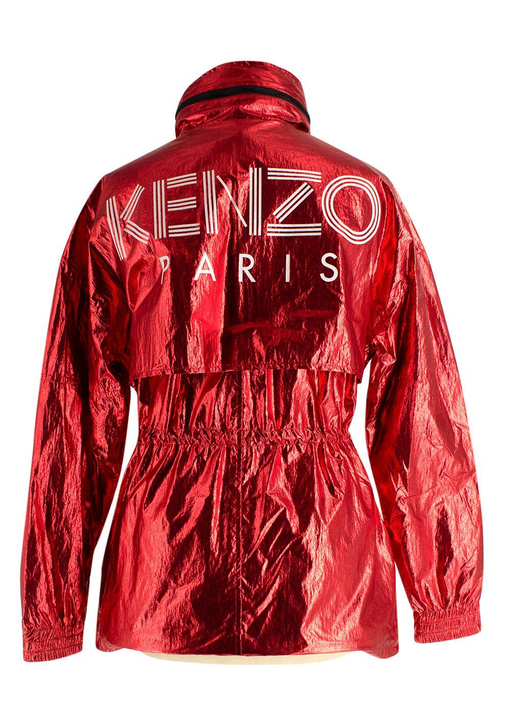 Kenzo Red Metallic Windbreaker Jacket