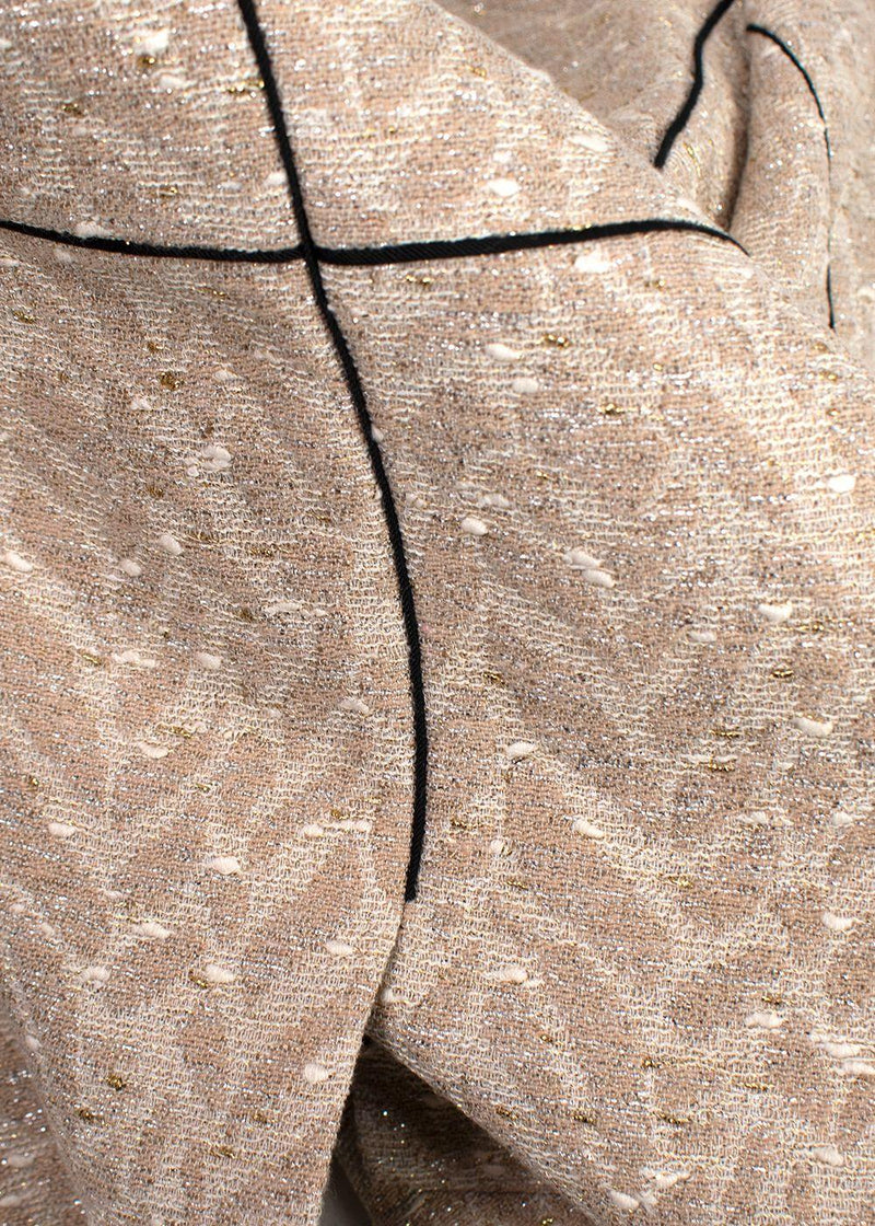 Zadig & Voltaire Deluxe Leather Trim Gold Blazer