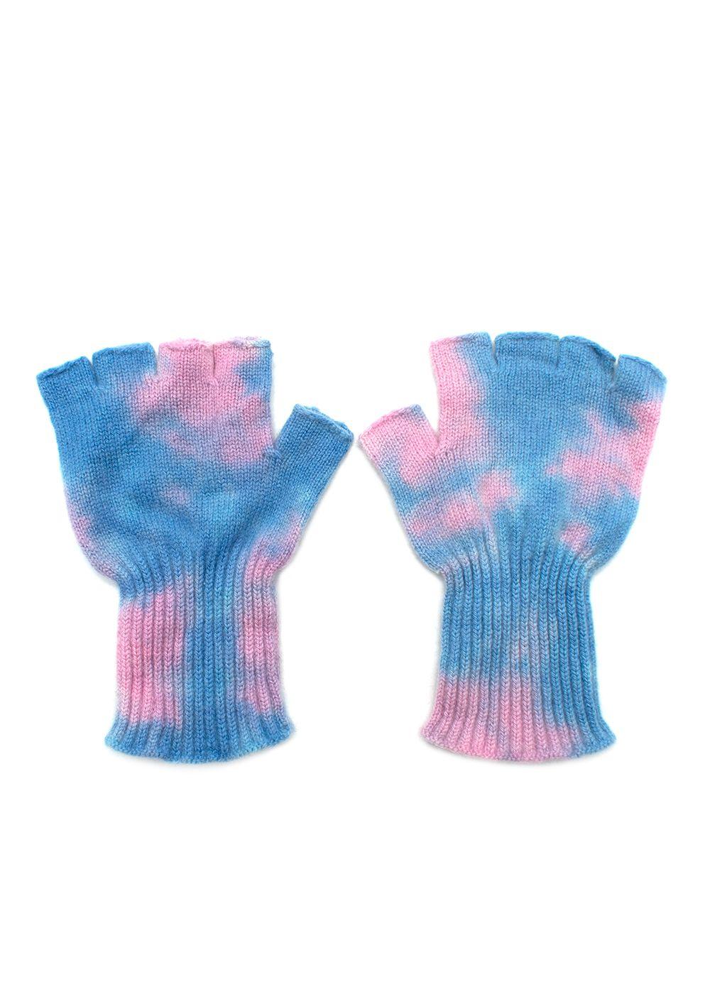 The Elder Statesman Tie-Dye Fingerless Gloves