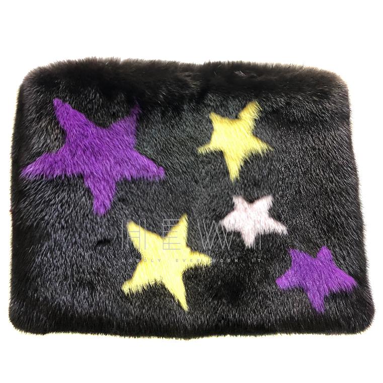 Bespoke Black Mink Fur Clutch