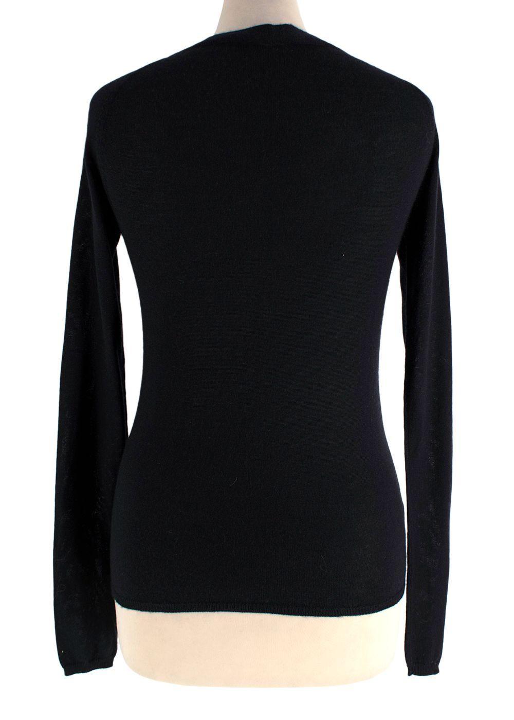 Prada Black Super Fine Knit Cardigan