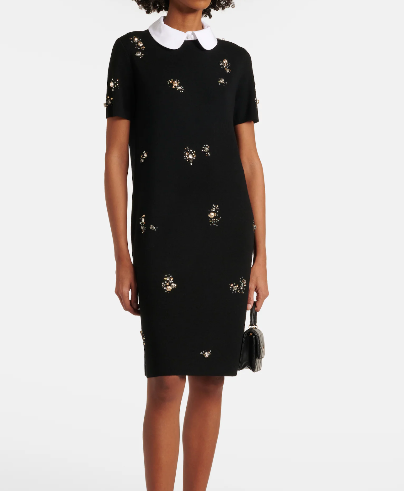 Tory Burch Embellished Wool-Blend Midi Dress