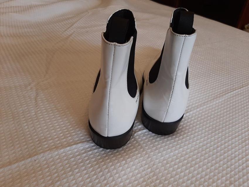 Prada White Leather 30 Ankle Boots