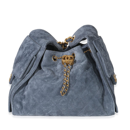 Chanel Quilted Suede Small Chanel 25 Hobo