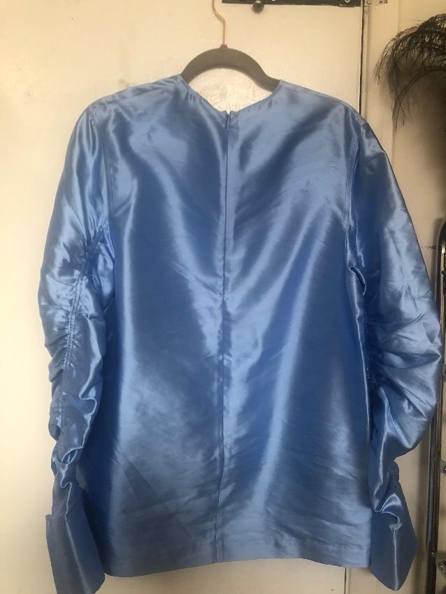 Emilio Pucci Blue Ruched Silk Top