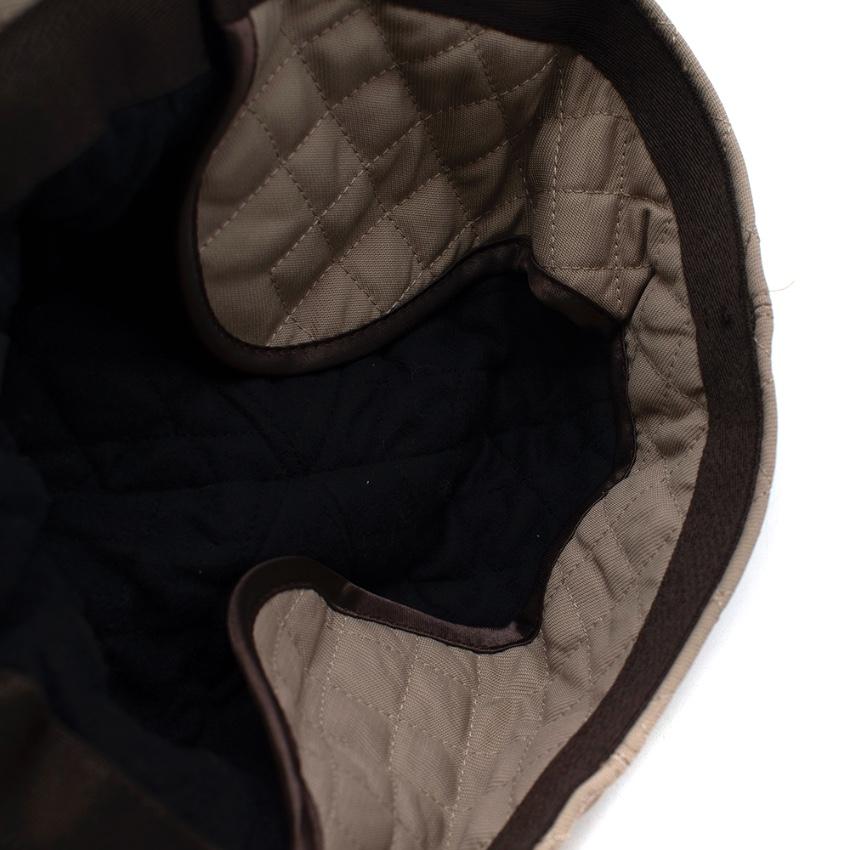 Bates Beige Cotton Blend Quilted Cap
