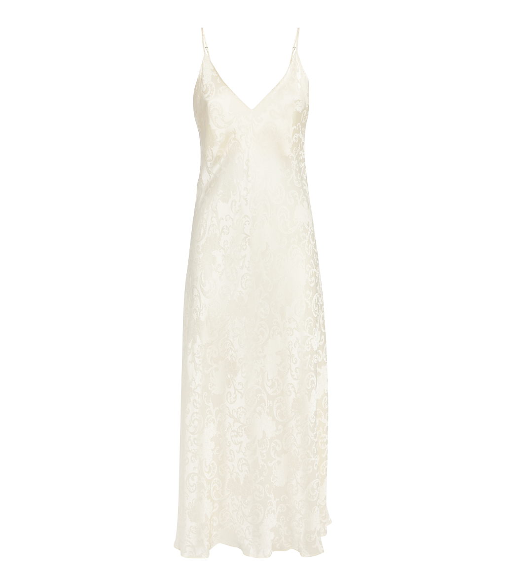 Natori Ines Jacquard Silk Slip Dress