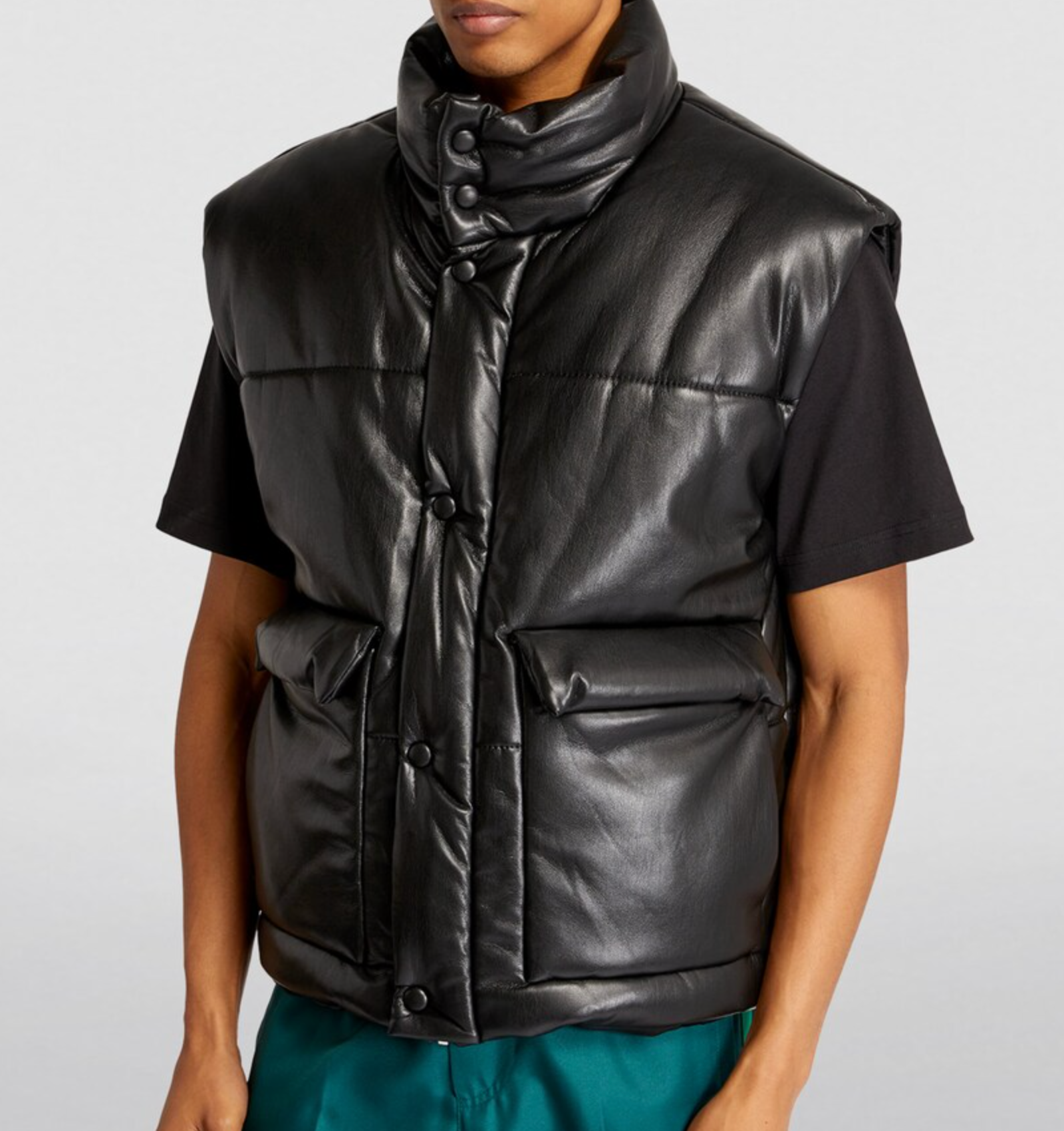 Nanushka Vegan Leather Jovan Puffer Gilet