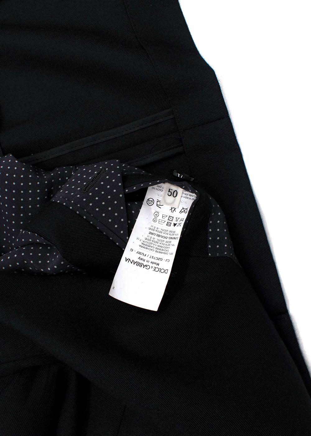 Dolce&Gabbana Black Cashmere Blend Blazer
