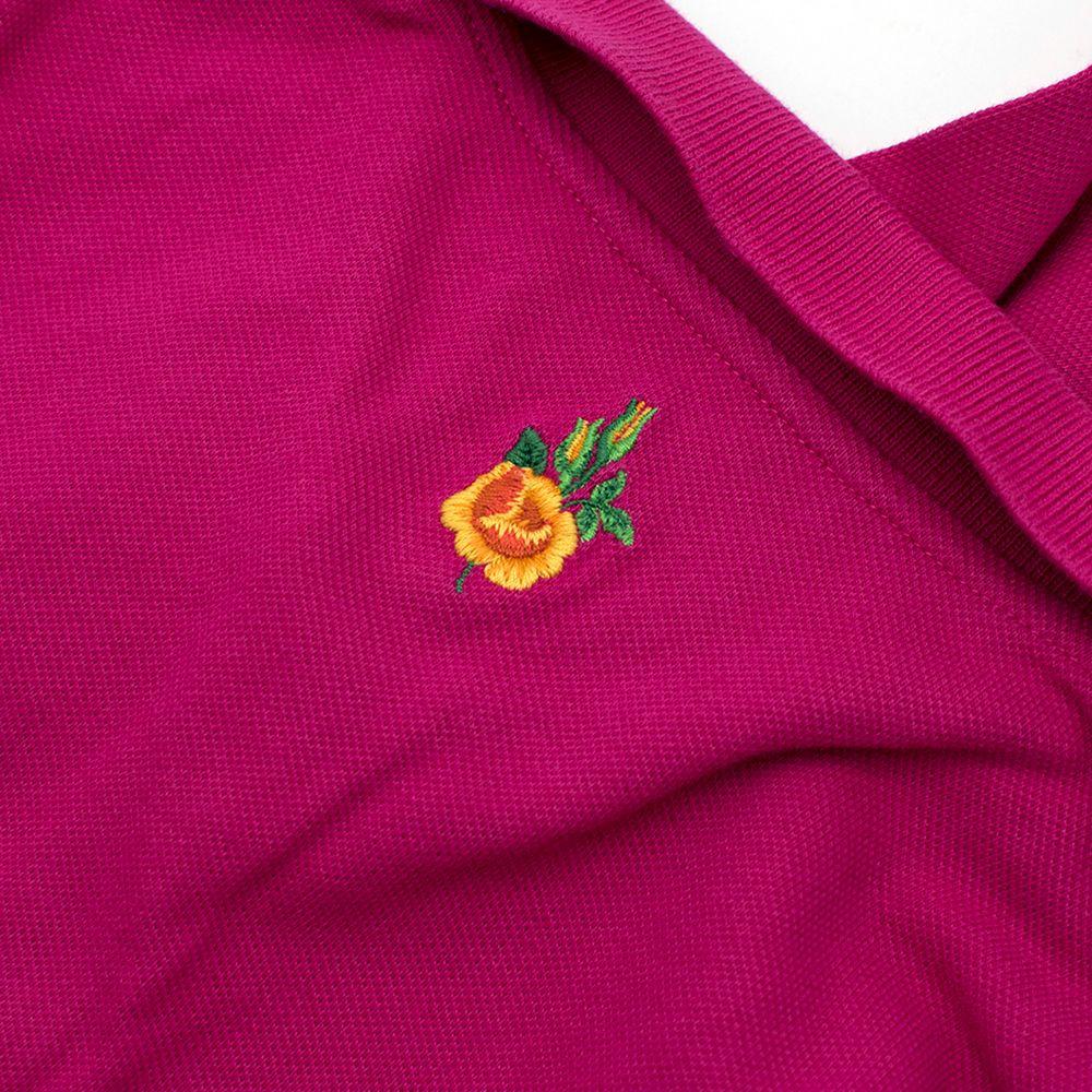 Pink Cotton Long Sleeved Polo