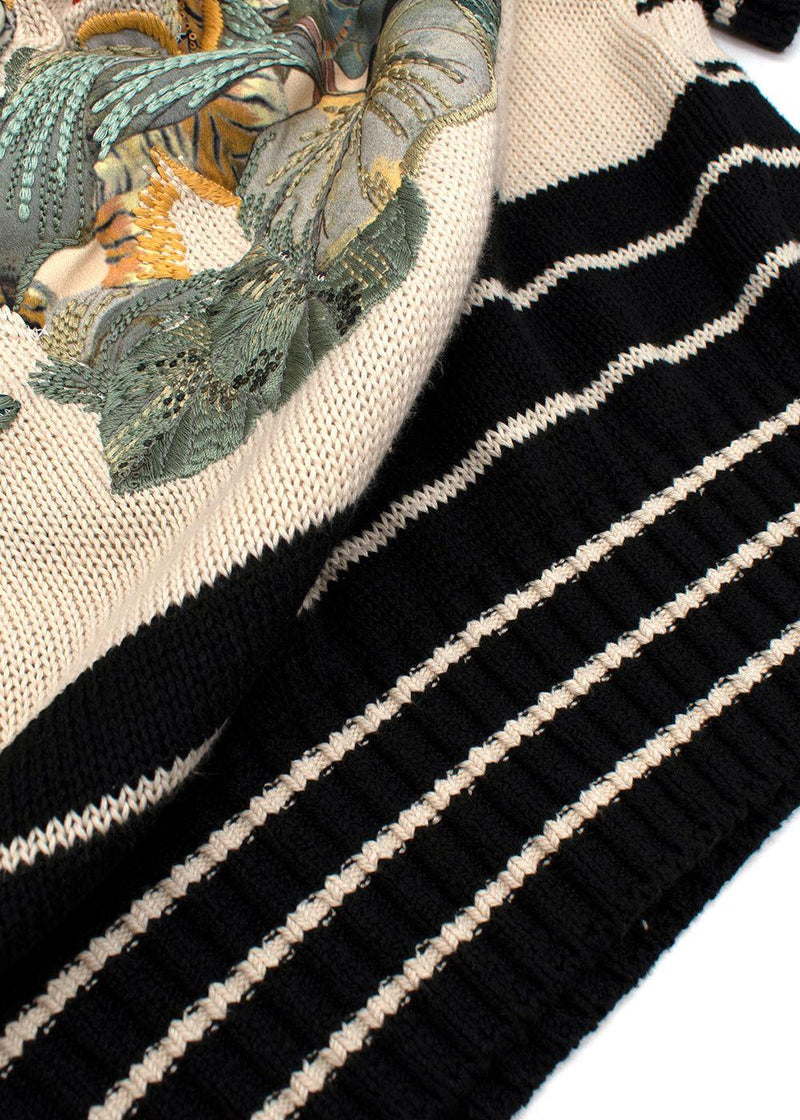Jungle Embellished Stripe Knit Jumper