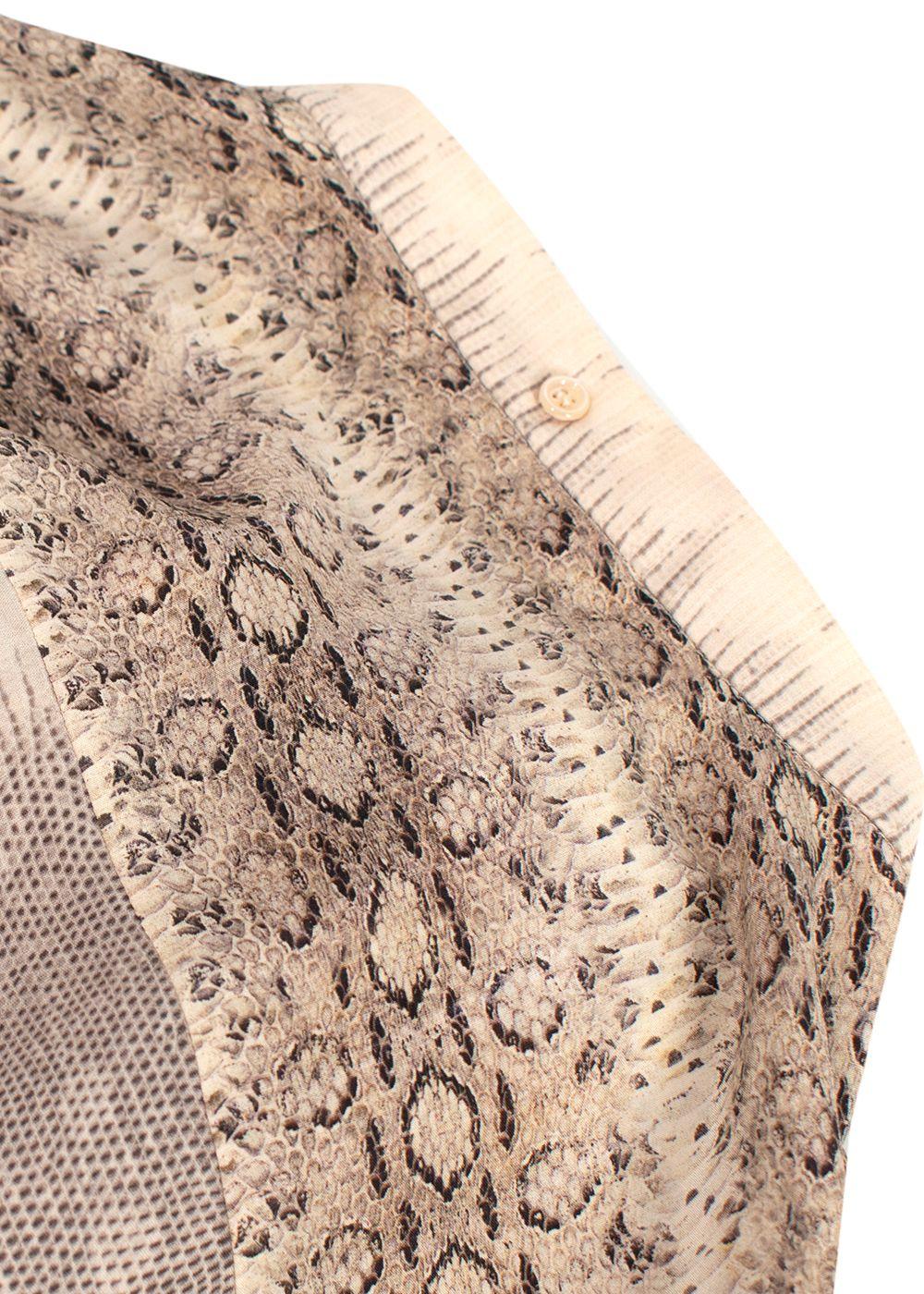 chloe snakeprint silk blouse