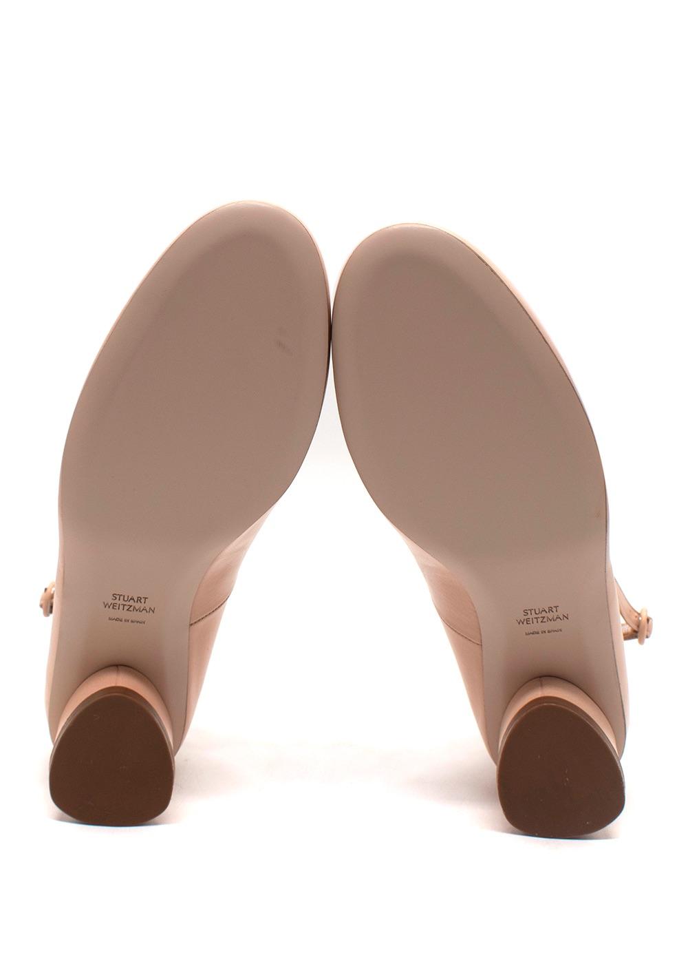 Stuart Weitzman Nude Jane Ankle Strap Pump