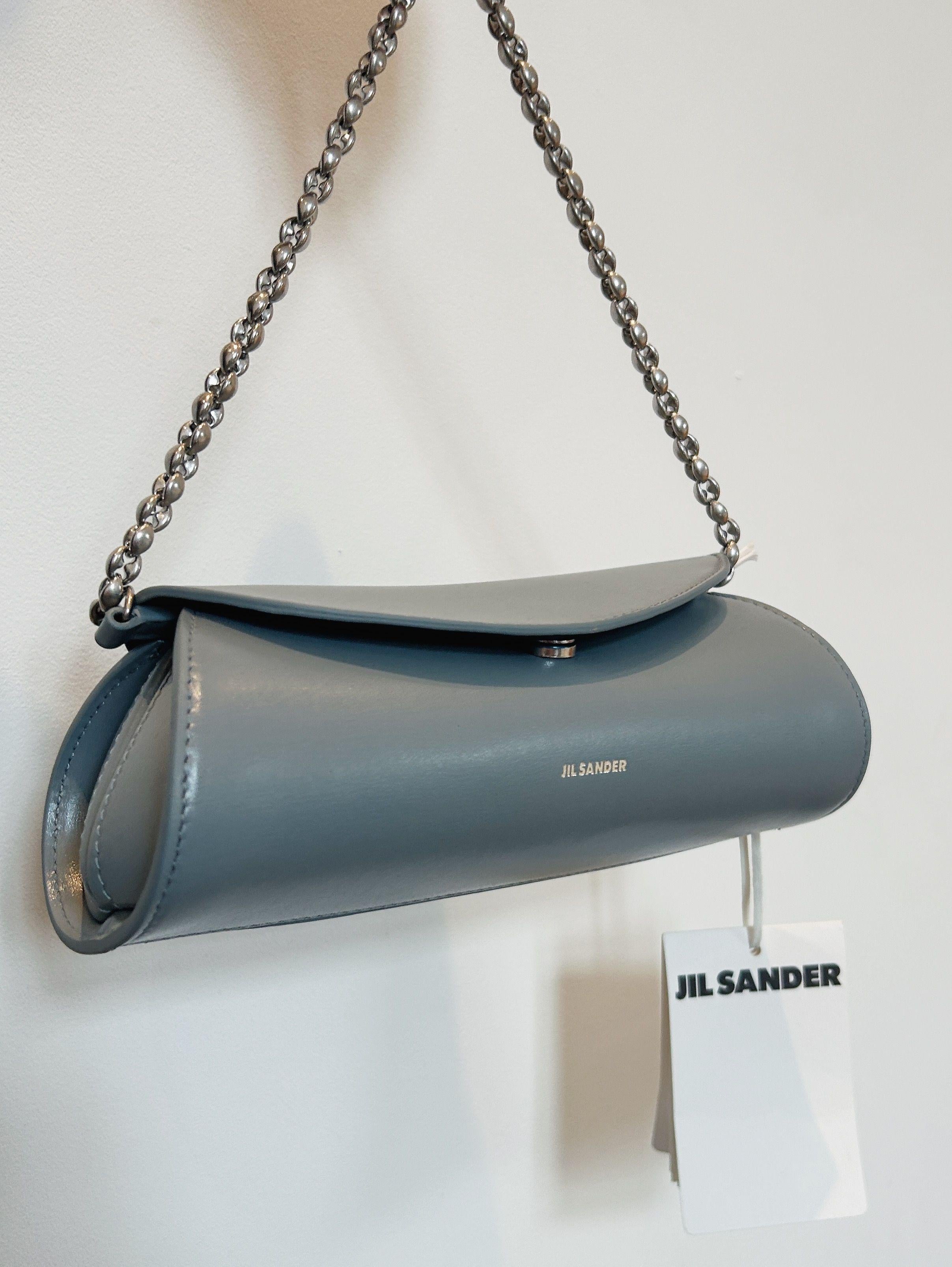 Jil Sander Blue Mini Cannolo Shoulder Bag